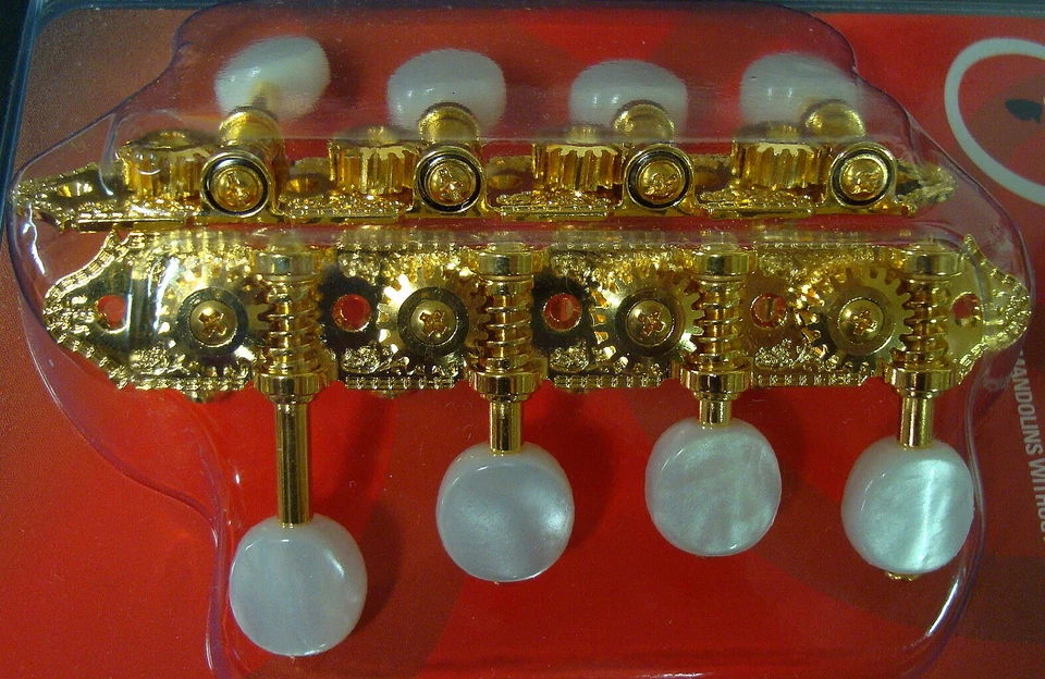 Grover 409FVG   409 Series “FV” Vintage Style Mandolin Tuning Machines, Gold - Image 4 of 4