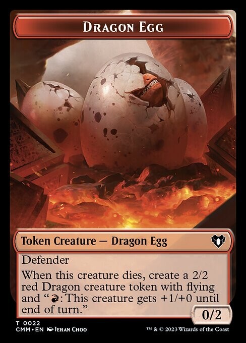 Dragon Egg T Token Foil #22 | TCMM Commander Masters Tokens | MTG