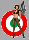 PINUP ITALY SCOOTER VESPA PIAGGIO HELMET STICKER STICKER 21cmX15cm PC016