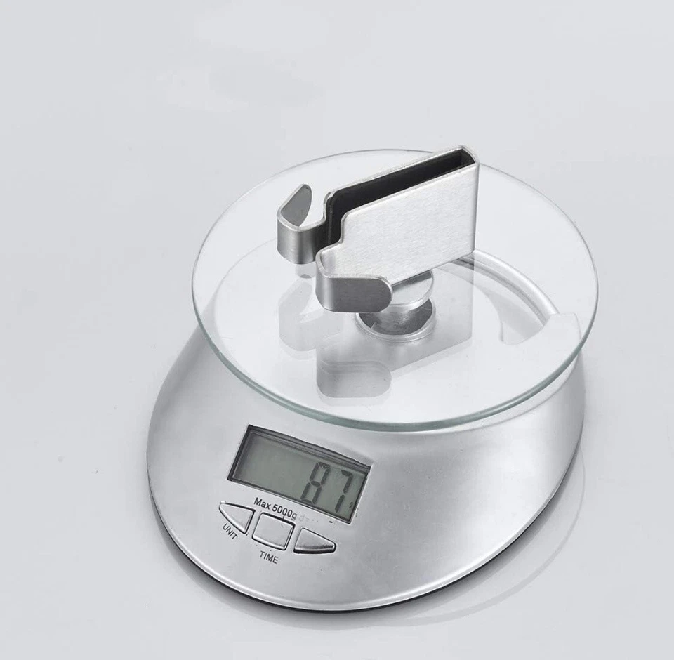 双钩淋浴门毛巾钩拉丝不锈钢 2 件 - A0062 — 第 4/4 张图片