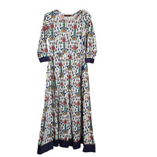 Indian Women Bollywood Style Navy Blue Small Anarkali Long Ladies Dress Tunic