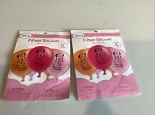 Disney Minnie's 1st Birthday Balloons, 2pk 15pcs NEW  Free Minnie Confetti 