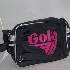 Borsa messenger Gola nera magenta glitter lucida tracolla scuola