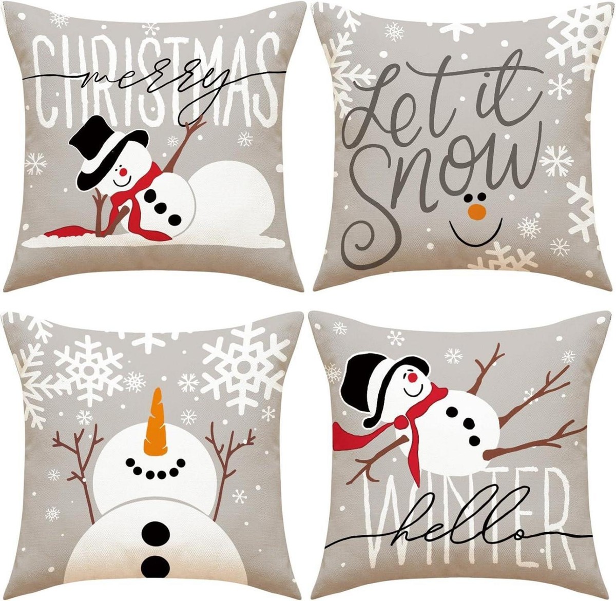 Produktbild von Winter 2er-Set Kissenbezug 40x70cm Weihnachten Dekokissen Wasserdicht