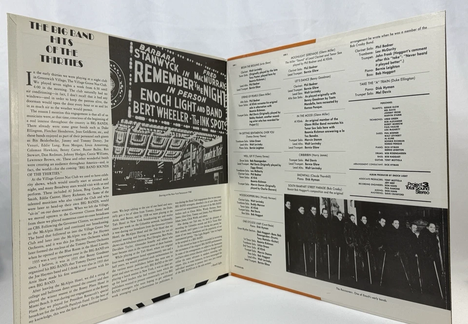 The Big Band Hits of the Thirties Enock Light & The Light Brigade Vinyl Record Foto 3 de 4