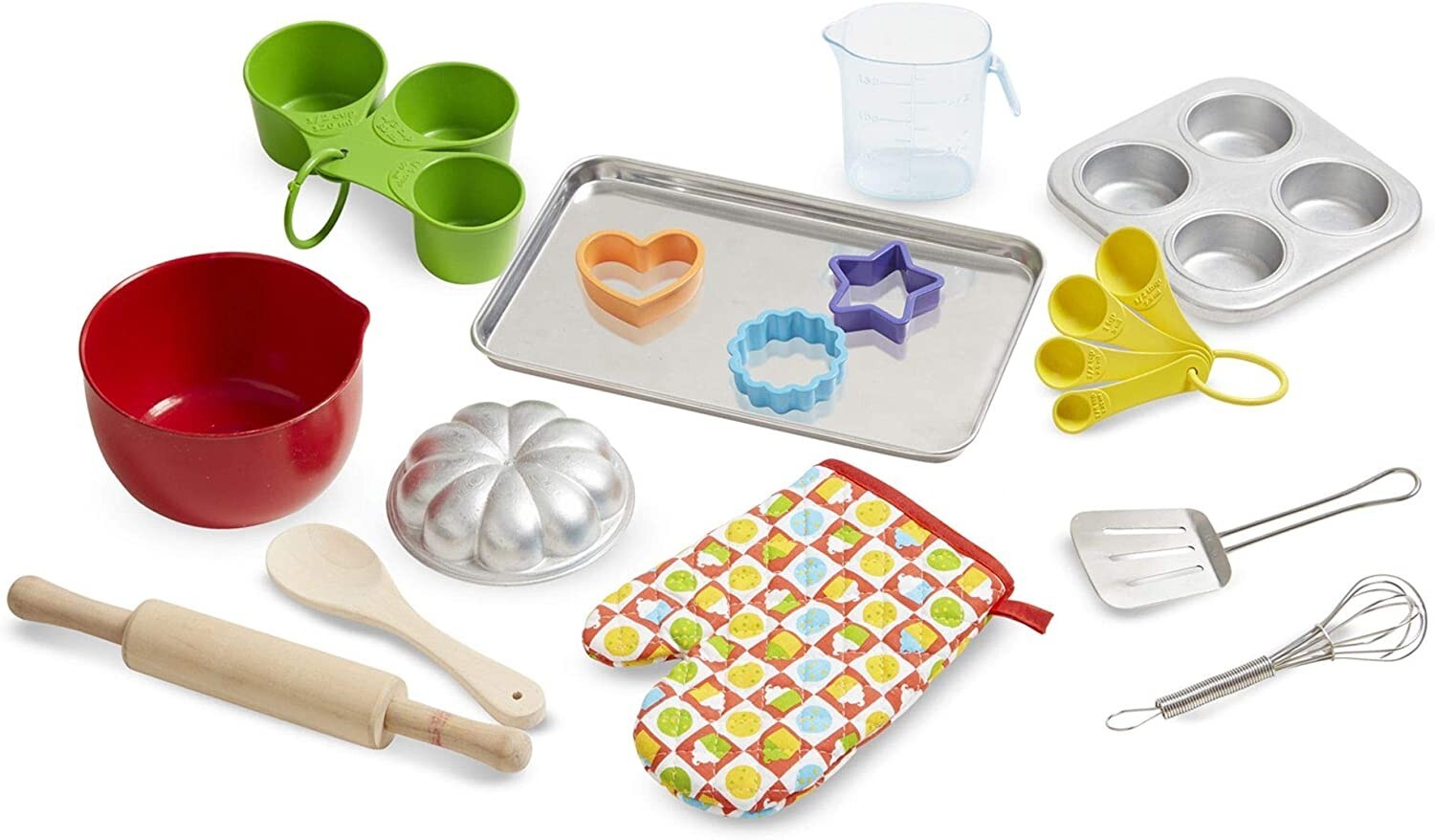 Melissa & Doug 19356 Baking Set for Kids Playset Wooden 20 Pieces