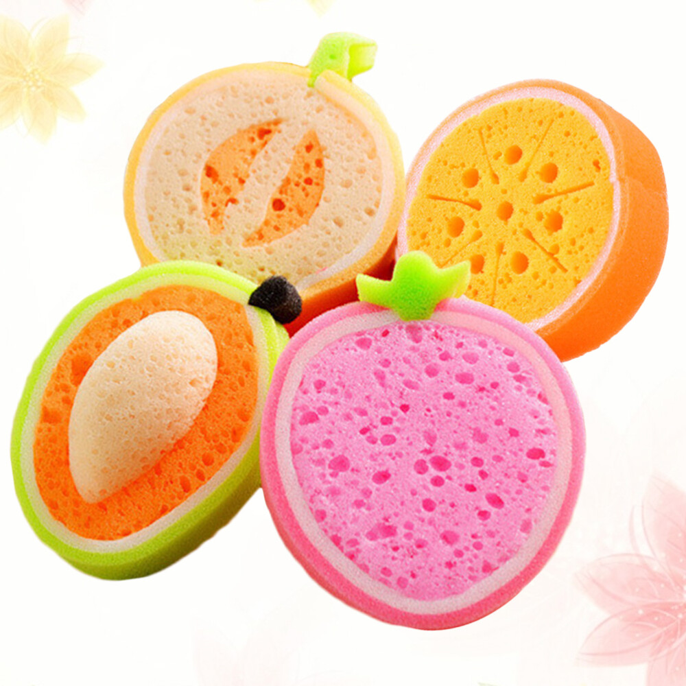 4 Pcs Baby Shower Sponge Bath Scrubber Easy to Carry Sponges Toddler