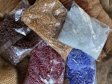 Glass Beads Cuentas de Colores  1 lbs Bags 6/0 Ifa Santo Osha Yoruba Santeria