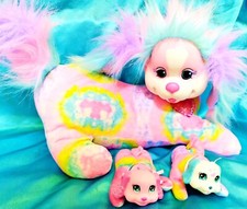 PUPPY SURPRISE - PINK RAINBOW w/ 2 BABIES Puppies Dog Mom Mother Plush Animal