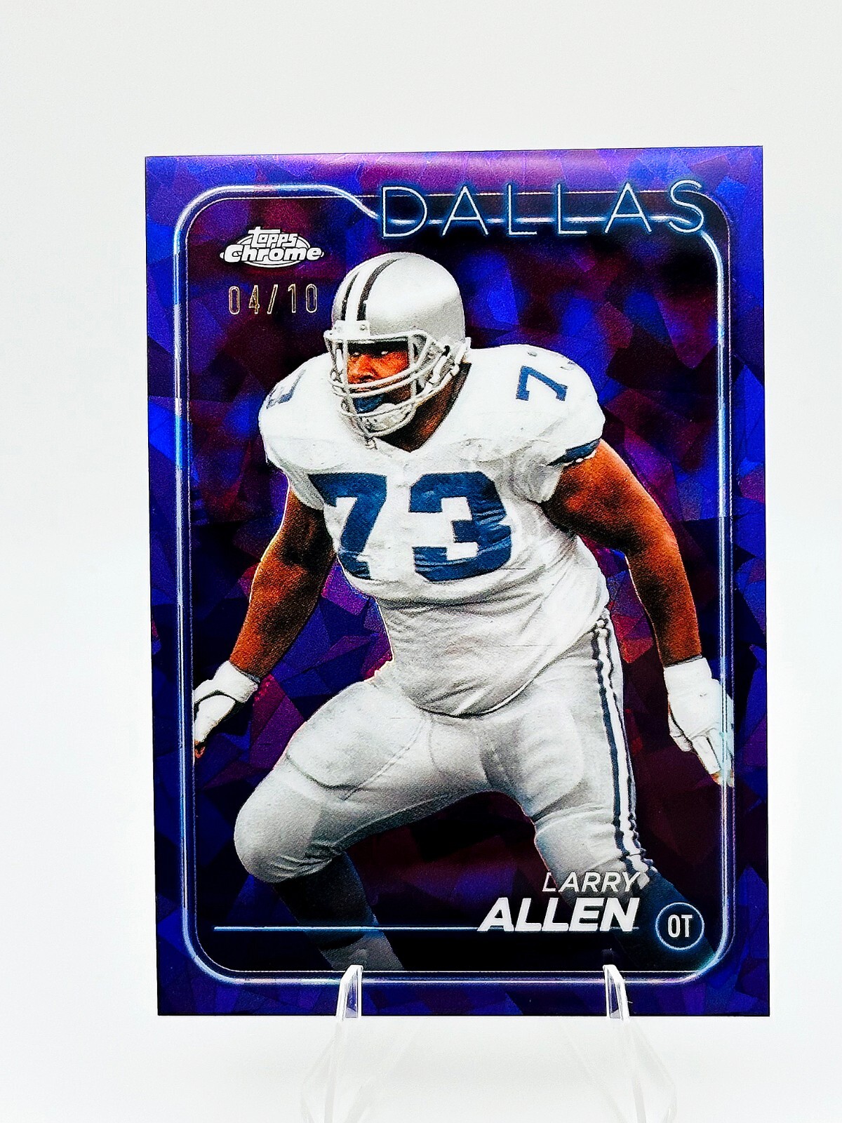 2024 Topps Chrome Sapphire Larry Allen PURPLE /10 Dallas Cowboys