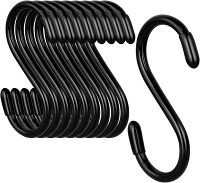 3 Inch Vinyl Coated S Hook,S Hooks for Hanging Plants ,10 Pack Non Slip Heavy Du