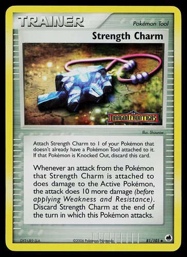 Pokemon Card - Strength Charm Dragon Frontiers 81/101 Reverse Holo Stamped