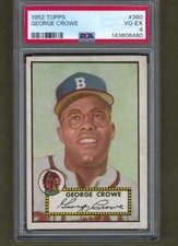 1952 Topps #360 George Crowe Red Back PSA 4 no evident creases or wrinkles