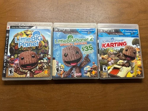 LittleBigPlanet 1 2 & Karting PlayStation 3 PS3 Game Manual Lot CIB Tested