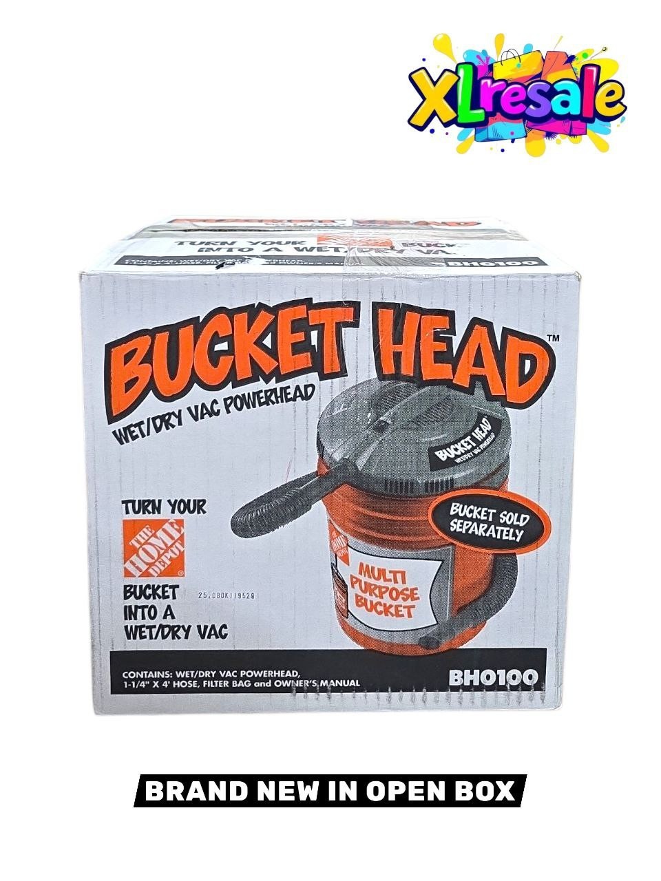 Bucket Head 5 Gal. 1.75 Peak HP Wet/Dry Vac Powerhead w/ Filter Bag & Hose