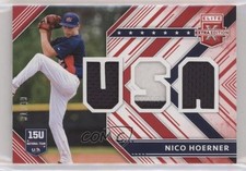 2018 Panini Elite Extra Edition USA Materials Red 31/49 Nico Hoerner hg6