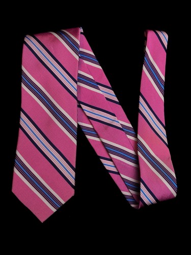 Jos. A. Bank Heritage - Pink Stripe 100% Silk Neck Tie 3.2”W 60 - Picture 5 of 7