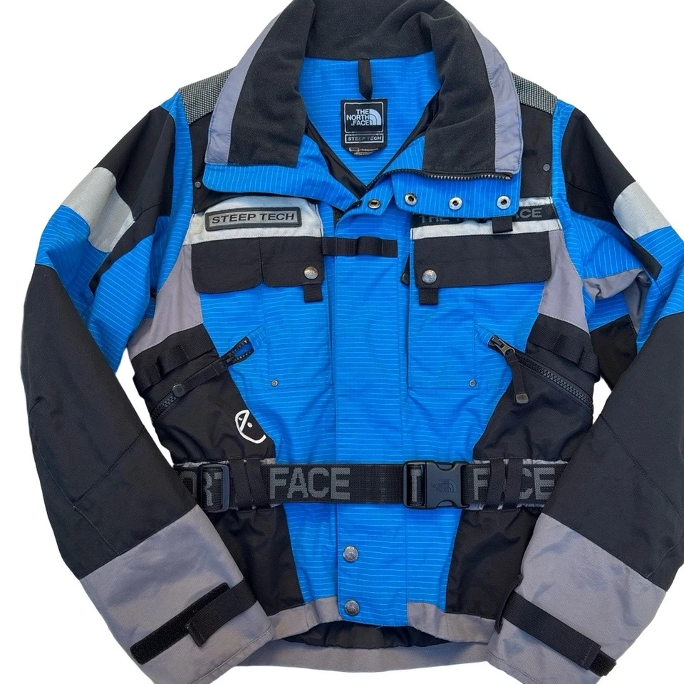The North Face Steep Tech Ski Jacket Womens M Blue Black Waterproof Rare - Image 3 of 4