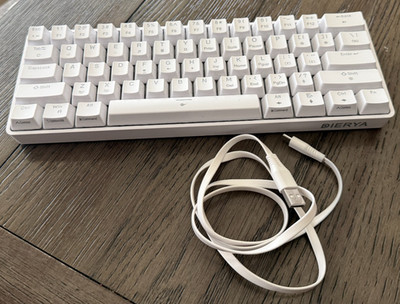 DIERYA 60% Mechanical Keyboard DK61SE Wired White Gaming Keyboard Brown Switches