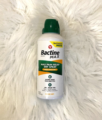 Bactine Max Dry Spray Anesthetic Quick Dry Numbs Pain & Itch 4oz Exp 06/26