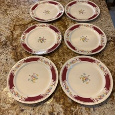Homer Laughlin Brittany Majestic, D56N6 Dinner Plate, 9 Inch Six Plates