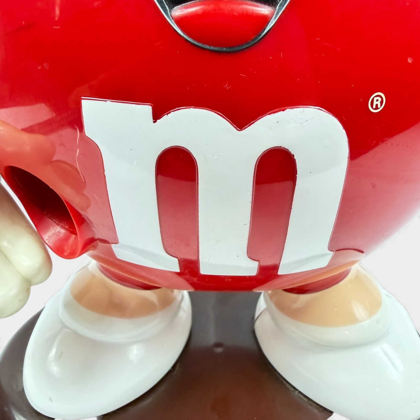 Vintage 1992 Round Red Mars M&M Candy Dispenser 90s M&Ms Americana