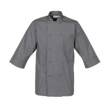 Chef Works Gray 3/4 Sleeve Coat
