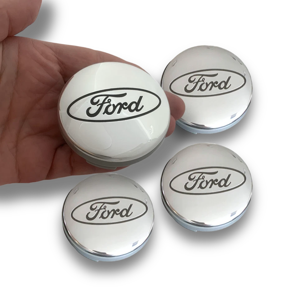 Juego de 4 tapacubos emblema cromo plateado 2 1/8" tapacubos Ford Foto 2 de 2