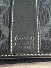 Coach Wallet Black Jacquard Signature Letter C Small VGC