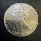 Better Date 1990 American Silver Eagle 1 Troy Oz .999 Fine Silver  Ka106
