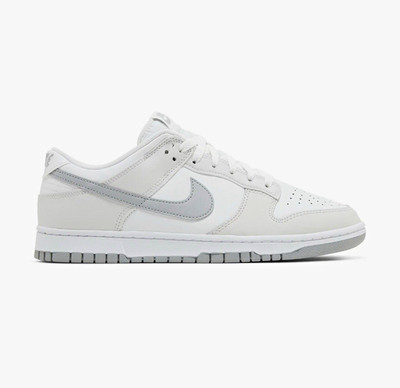 Nike Dunk Low Men s Low Top Lace-Up Colorblock Sneaker White/Gray NWB