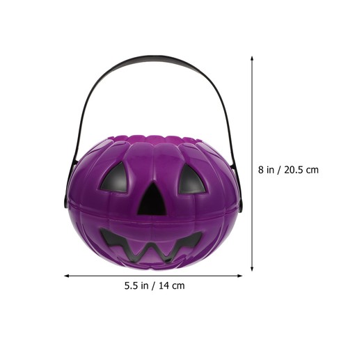 2pcs Plastic Halloween Creative Pumpkin Lantern Handheld Lantern Decorations - Picture 3 of 12