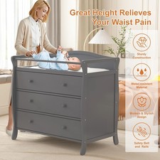 Wooden Diaper Changing Table,Baby Diaper Changing Station Infant Nursing Table