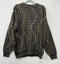 Vintage CT Sweater Men's Multicolor Cosby Grandpa Chunky Knit Retro Y2K X-Large