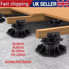 10PCS Adjustable Decking Pedestal-Riser Support Floor Leveller 18mm - 60mm UK