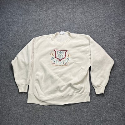 Vintage Gamma Phi Omega Sweatshirt Adult 2XL Chi Omega Frat Sorority Distressed
