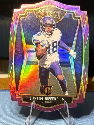Justin Jefferson - 2020 Panini Select Premier Level  Rookie Purple Prizm Die-Cut