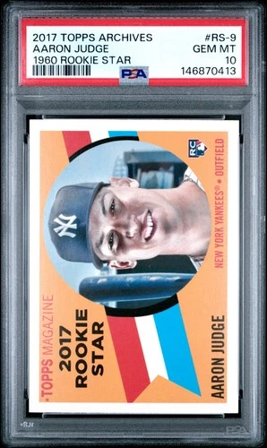 2017 Topps Archives Aaron Judge #RS-9 1960 Rookie Star Card PSA 10 GEM MINT