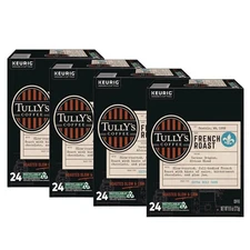 Tully's Coffee 192619CT Coffee K-Cups - French Roast (96/Carton) New FREE SHIP