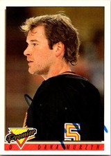 Dana Murzyn 1993-94 Topps Premier #311 Vancouver Canucks Auto Hand Signed