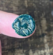 BRONZE : SUESSIONS, CRICIRV Pégase, Gaulle, Monnaie Gauloise, Coin Antique