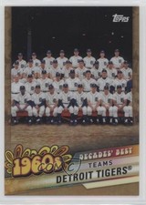 2020 Topps Decades Best Chrome Teams Gold Refractor 28/50 Detroit Tigers 1l2