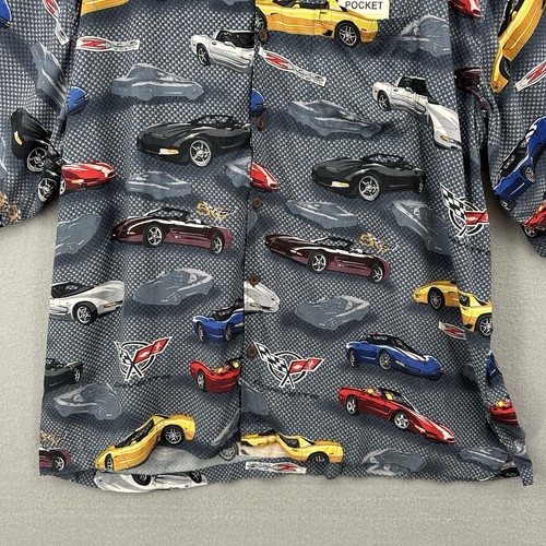 David Carey Originals Corvette Hawaiian Aloha Shirt Mens 3XL Rayon Button Front - Picture 6 of 17