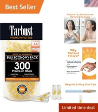 300 Reusable Cigarette Filters for Cleaner Smoke Reduced Tar - Fits All Sizes