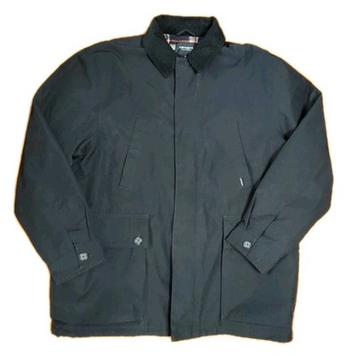 Carhartt Work In Progress Bryce Mens Coat Black Size XL 3M Thinsulate Plaid/Blk