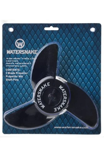 Watersnake 3-Blade Propeller Kit for 44–54lb Trolling Motors – Includes Nut & Sh