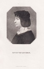 Lucas van Leyden painter Maler engraver Kupferstecher Portrait Kupferstich 1820