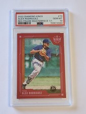 2022 Panini Diamond Kings 73 Alex Rodriguez Red Frame 1/1 PSA 10 Texas Rangers
