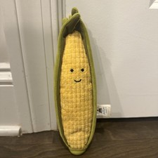 Jellycat Vivacious Sweetcorn Yellow Corn Cob Vegetable  8.5 Inch Plush - Rare