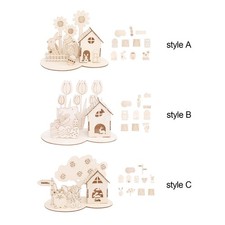 3D-Holzpuzzle Ostereier Kaninchen DIY Kunsthandwerk für die